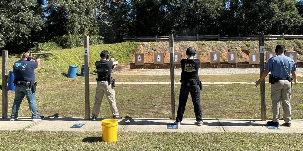 Firearms training at the range